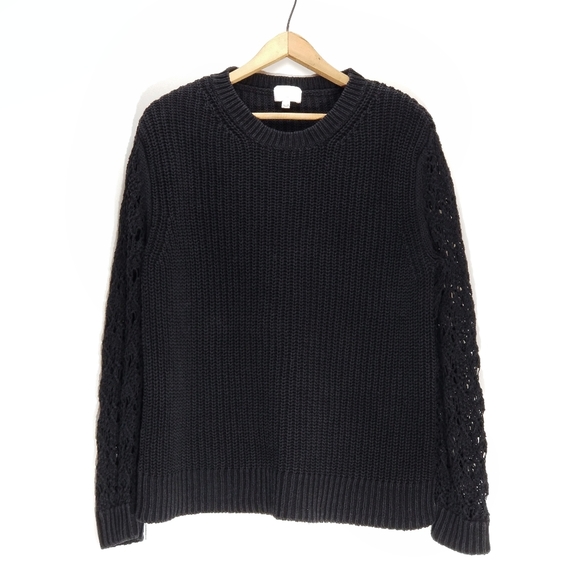 Wilfred | Linen Blend Open Knit Sleeve Sweater
